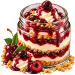 Cheesecake alle ciliegie in barattolo
