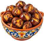 Aperitif 2 Ciotola di castagne arrosto dipinta a mano