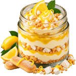 Dessert al limone in barattolo con menta