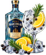 Drink 16 Gin Poli Marconi 46 con Tonic e Botaniche