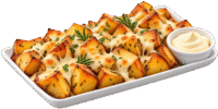 Gastronomia Mobile 22 Patate Arrosto al Formaggio con Salsa