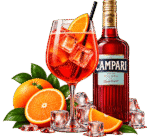 Drink 3 Spritz Campari con Arance e Ghiaccio