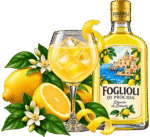 Bottiglia di limoncello e cocktail al limone