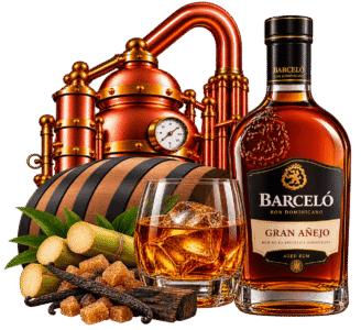Composizione premium di rum Barcelo