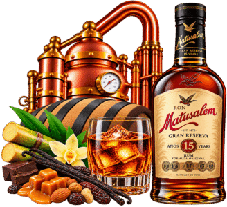 Composizione rum Matusalem e ingredienti tropicali