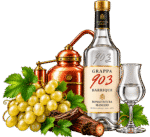 Grappa 903 tra rame e uva