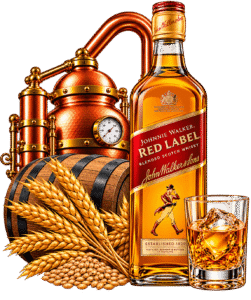 Still life whisky Johnnie Walker Red Label