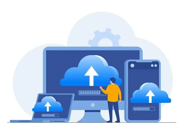 archivos sistema nube concepto