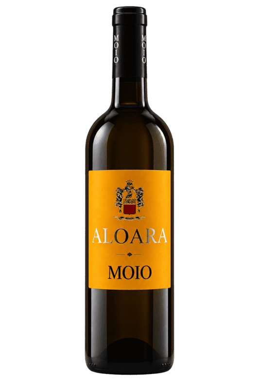 Bottiglia di vino Aloara Moio isolata