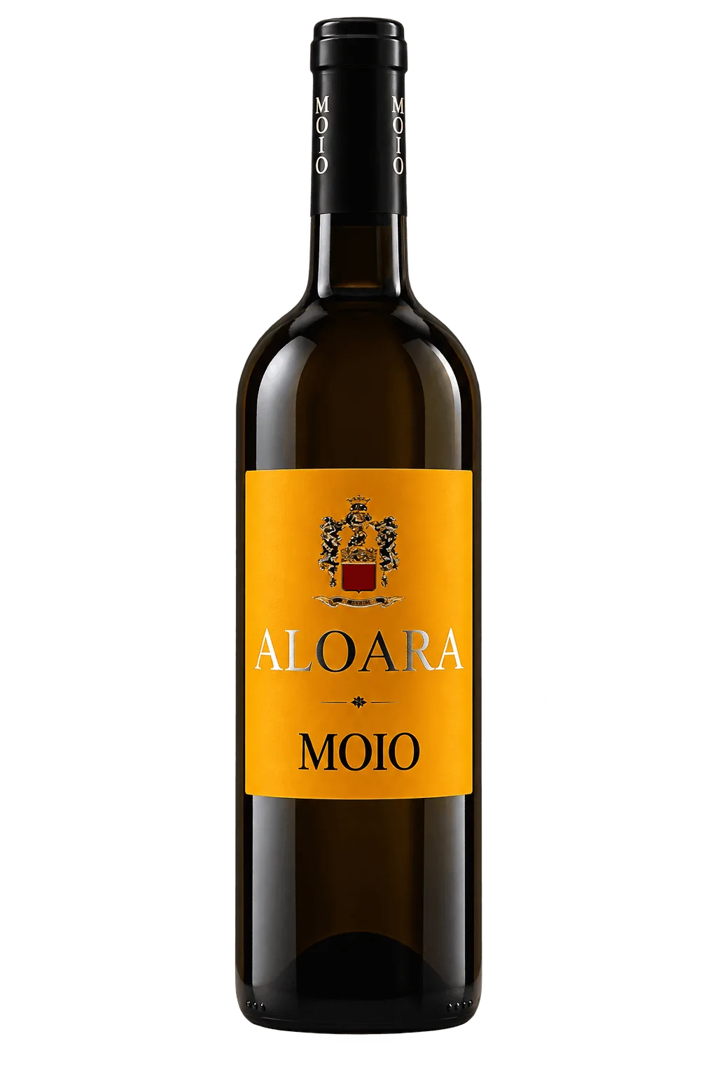 Bottiglia di vino Aloara Moio isolata