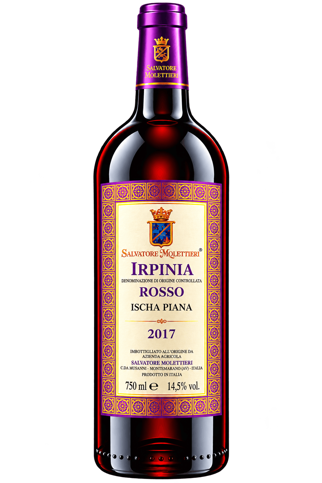 Bottiglia di vino Irpinia Rosso 2017 Irpinia Rosso "Ischa Piana" DOC 2017 - Salvatore Molettieri - immagine 1