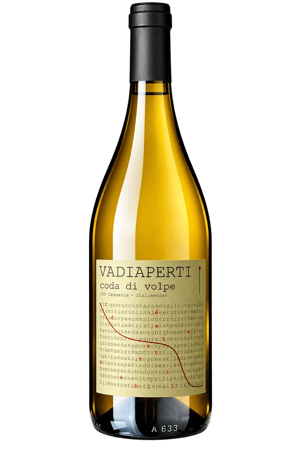 Bottiglia di vino Vadiaperti isolata