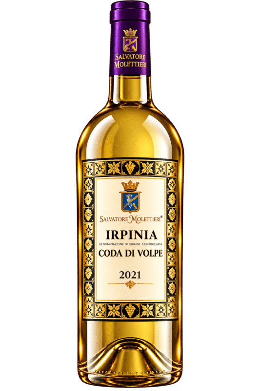 Bottiglia di vino bianco coda di volpe2021