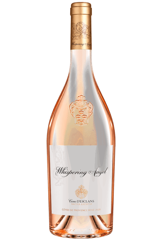 Bottiglia Whispering Angel Rose isolata