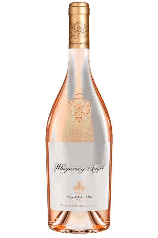 Bottiglia Whispering Angel Rose isolata