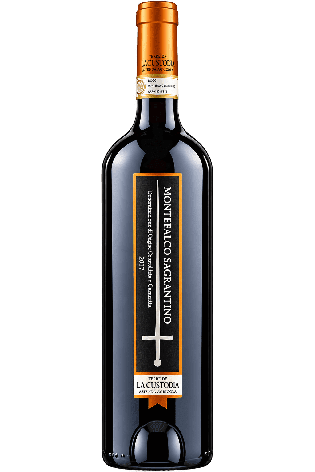 Bottiglia Montefalco Sagrantino 2017 Montefalco Sagrantino DOCG "La Custodia" 2018 - Terre de la Custodia - immagine 1