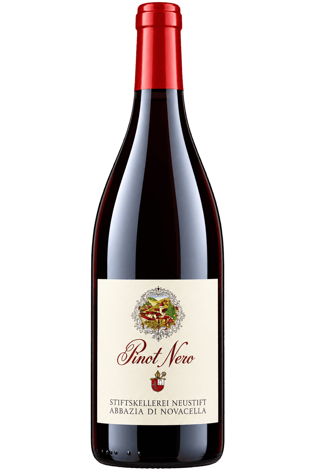 Bottiglia di Pinot Nero su trasparenza
